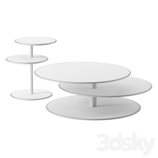 Space coffee tables by Tonin Casa 3DS Max Model - thumbnail 2