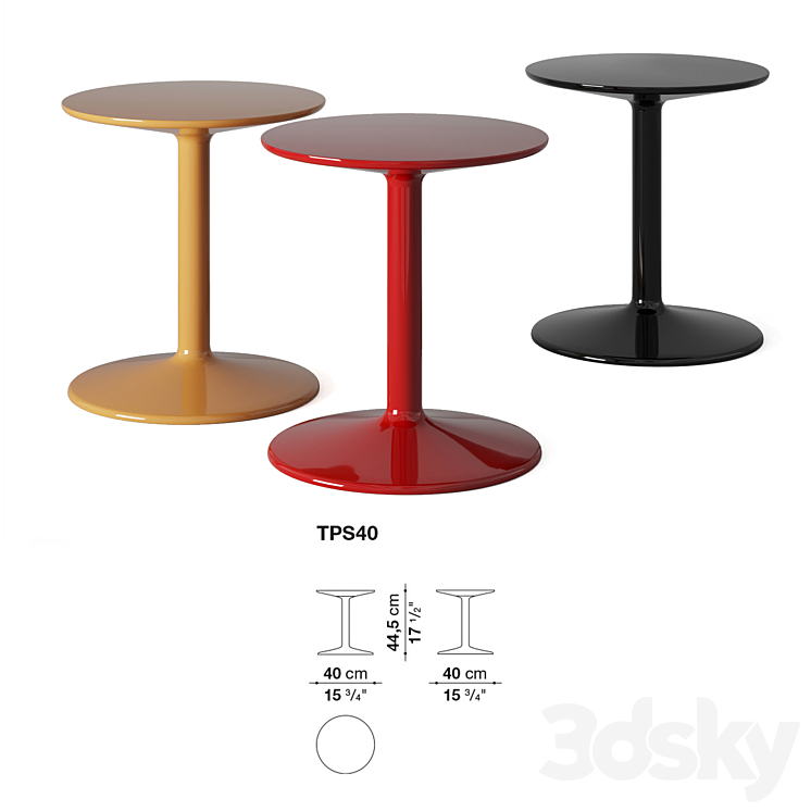 Spool table set. B&B Italia 3DS Max - thumbnail 2