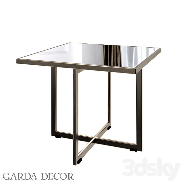 SQUARE COFFEE TABLE WITH MIRROR TOP KFG095 Garda Decor 3DS Max - thumbnail 1