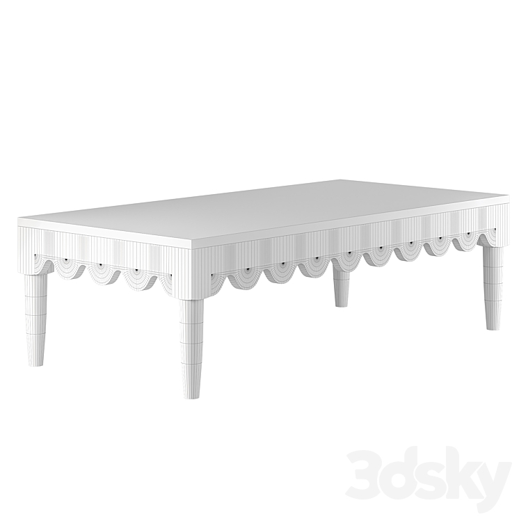 Squiggle coffee table 3DS Max - thumbnail 2