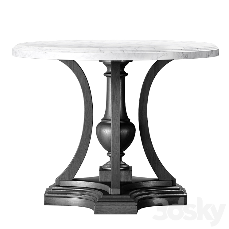 ST. JAMES MARBLE ROUND ENTRY TABLE. RH 3DS Max Model - thumbnail 1