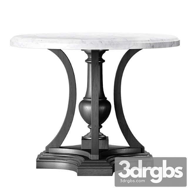 St. james marble round entry table. rh - thumbnail 1