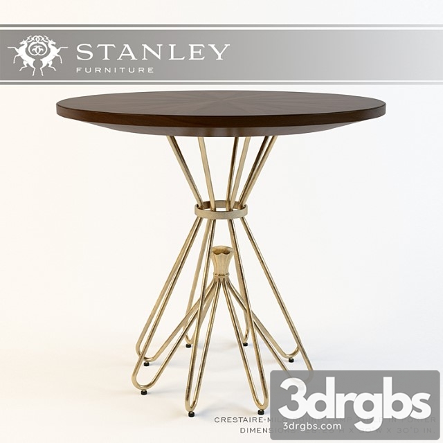 Stanley Crestaire-milo round lamp table 2 3dsmax Download - thumbnail 1