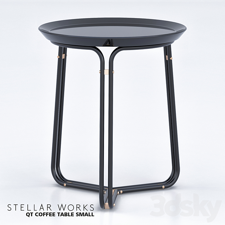 Stellar Works QT Coffee table Small 3DS Max - thumbnail 1