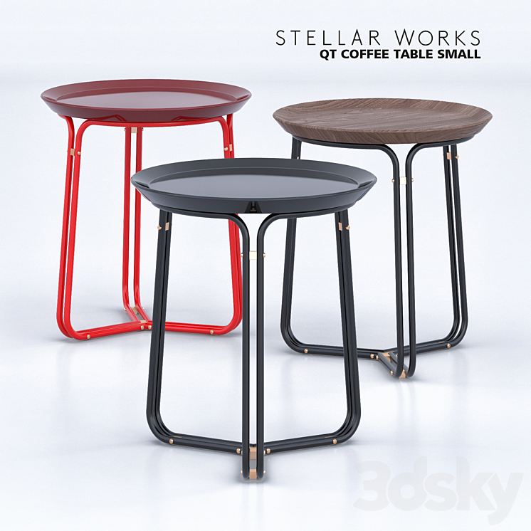 Stellar Works QT Coffee table Small 3DS Max - thumbnail 2