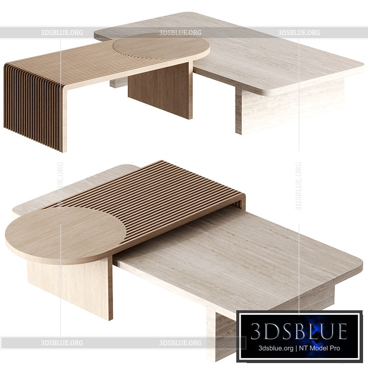 Stick and Stone center table by Dooq 3DS Max - thumbnail 3