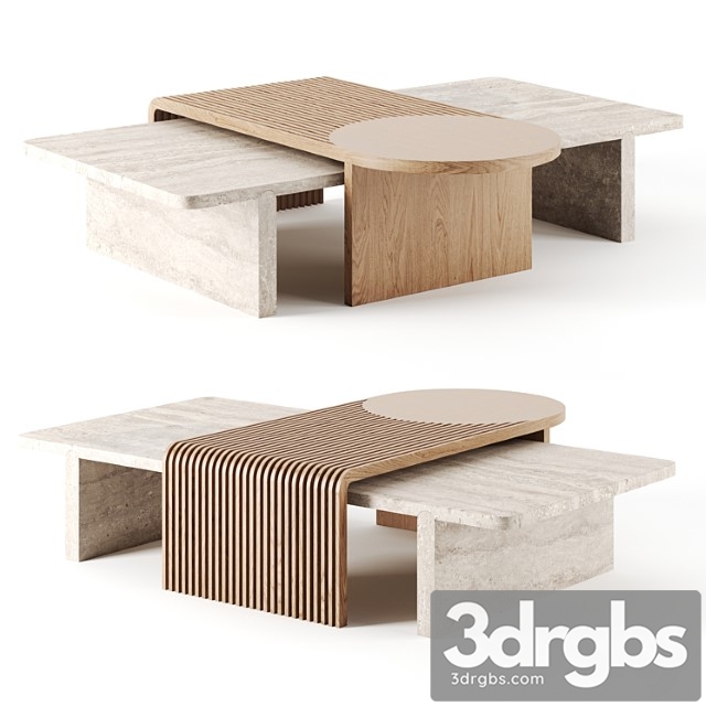 Stick Stone Table By Dooq 3dsmax Download - thumbnail 1