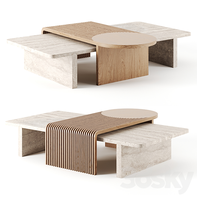 Stick & Stone Table by Dooq 3DSMax File - thumbnail 1