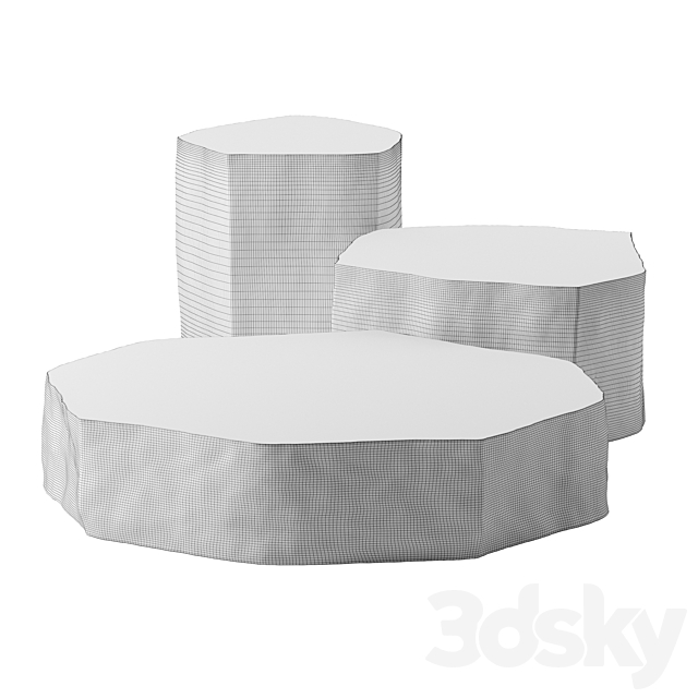 Stone slab coffee tables 3DSMax File - thumbnail 2