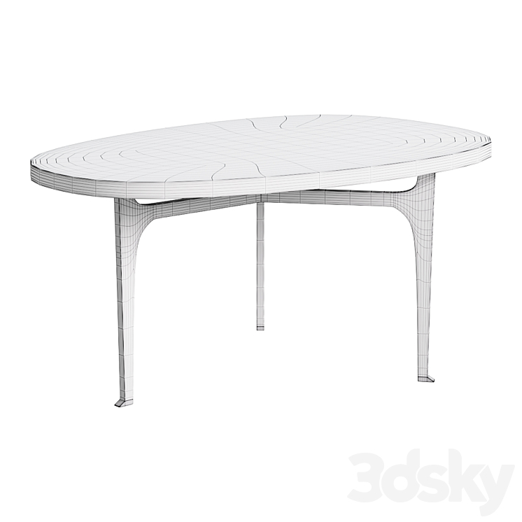 Stonehenge coffee table with stone top Coffee table coffee table 3DS Max Model - thumbnail 2