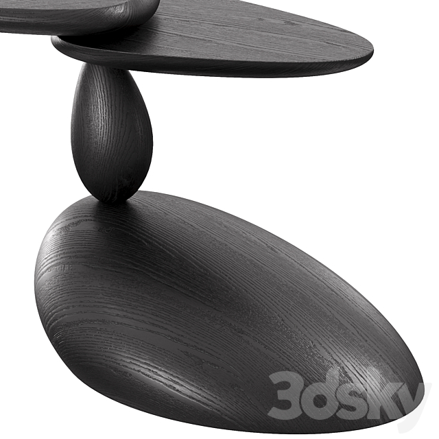 Stones and Twins coffee tables by WOODZENART from the Stone Story collection 3dsMax Model - thumbnail 5