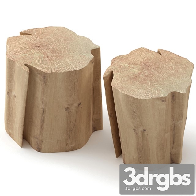 Stump coffee tables. 2 3dsmax Download - thumbnail 1