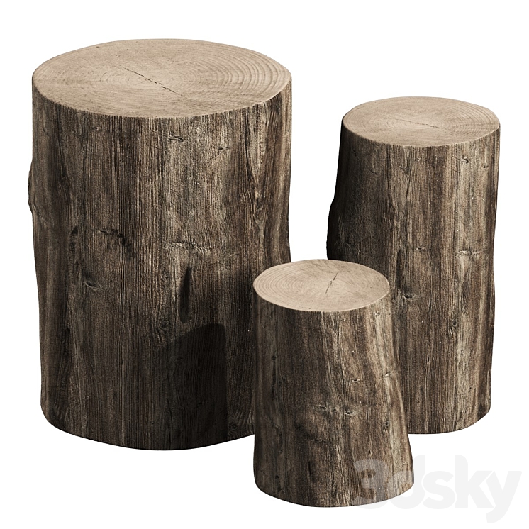 Stump tables 3DS Max Model - thumbnail 1