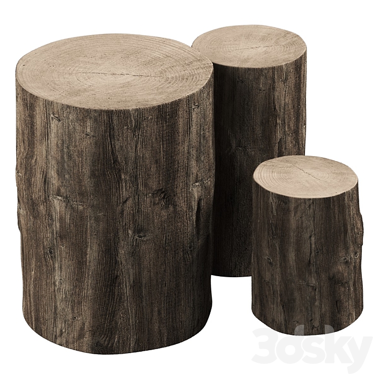 Stump tables 3DS Max Model - thumbnail 2