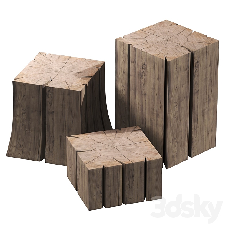 Stump tables 3DS Max Model - thumbnail 1