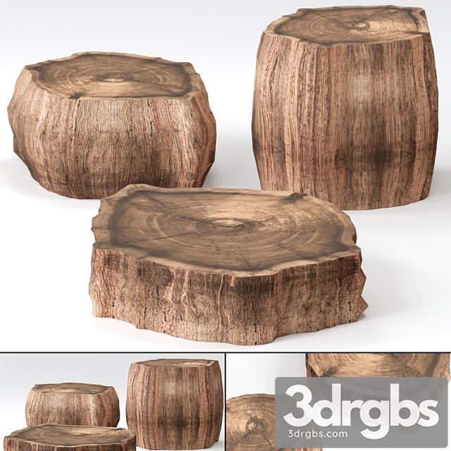 Table 3 slab coffee tables 3dsmax Download - thumbnail 1