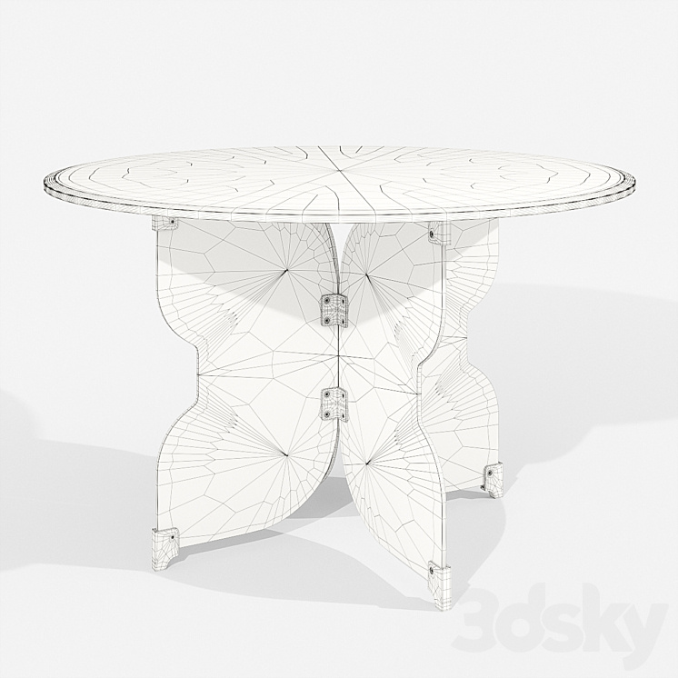 Table All A Flutter Caracole 3DS Max - thumbnail 2