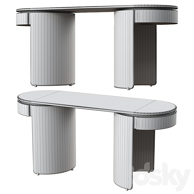 Table Baxter Parsec desk 3DS Max Model - thumbnail 2