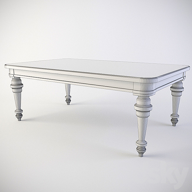 table Bernhardt Antiquarian (365-024) 3DS Max Model - thumbnail 2