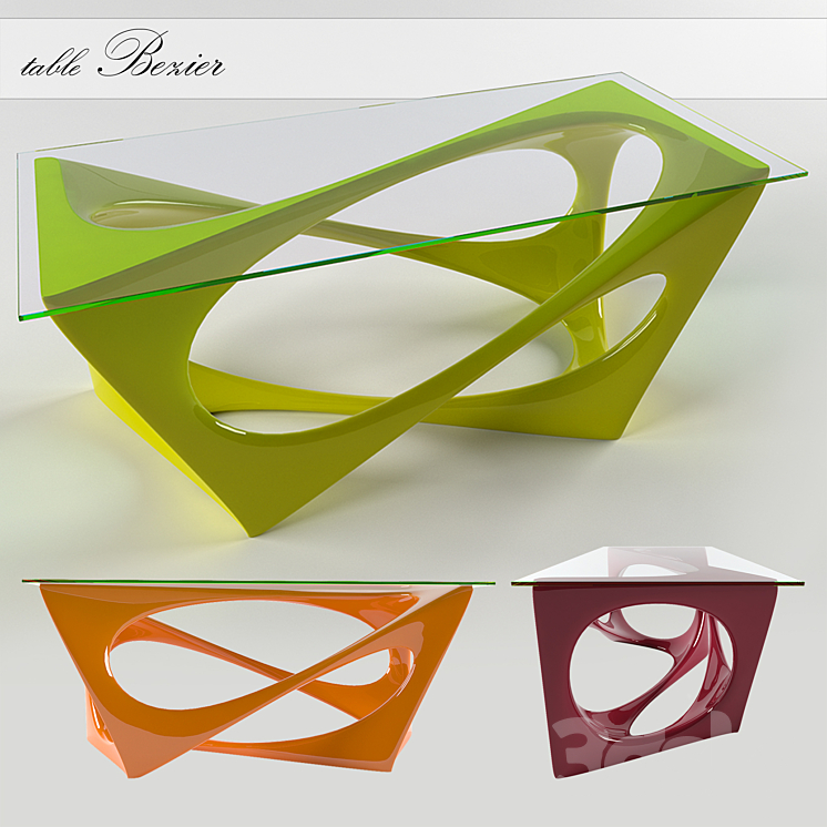 table Bezier 3DS Max - thumbnail 1