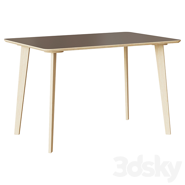 Table “breve” (Studiola) brown plywood 120x75x80 cm. 77818 3DSMax File - thumbnail 1