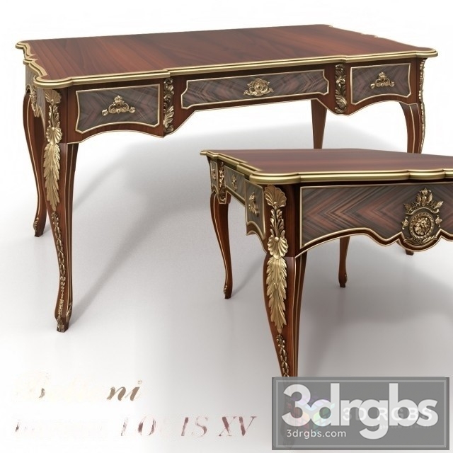 Table Bureau Louis XV 3dsmax Download - thumbnail 1