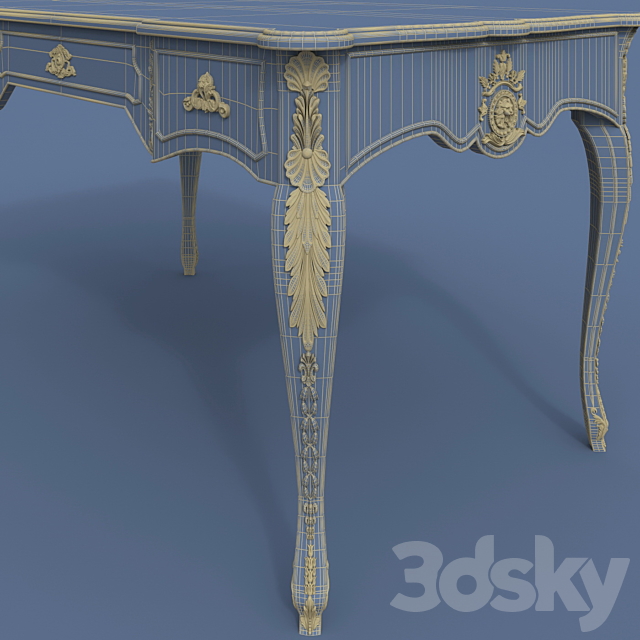 Table BUREAU LOUIS XV 3DSMax File - thumbnail 2