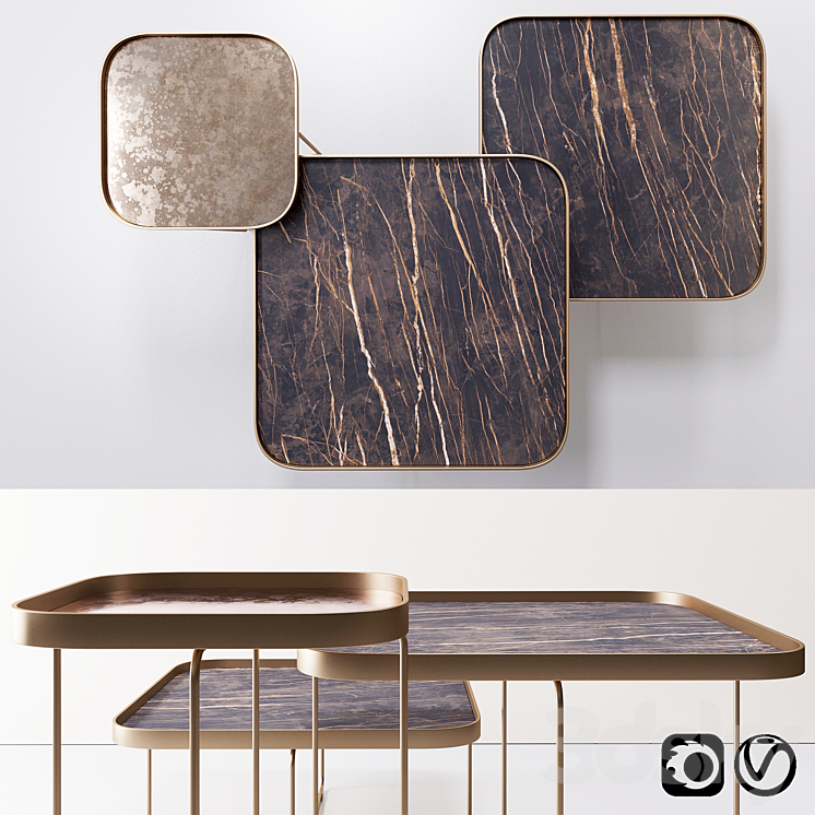 Table by Cattelan Italia model Benny Keramik 3DS Max - thumbnail 1