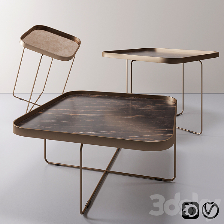 Table by Cattelan Italia model Benny Keramik 3DS Max - thumbnail 2