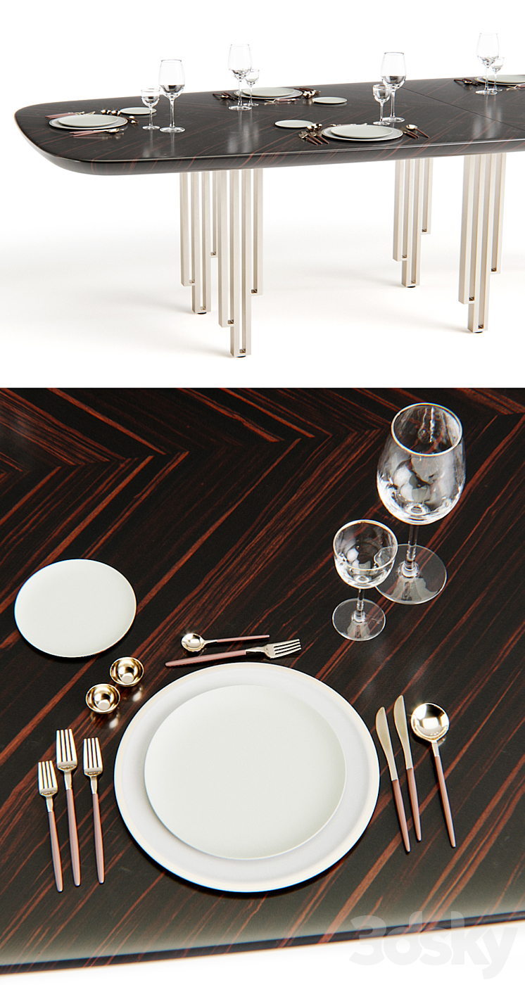 Table Christopher Guy Eiffel 3DS Max - thumbnail 2