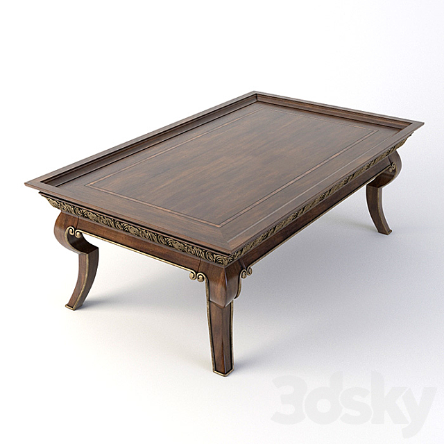 table coffee Bernhardt Villa Medici (355-022) 3DS Max Model - thumbnail 2