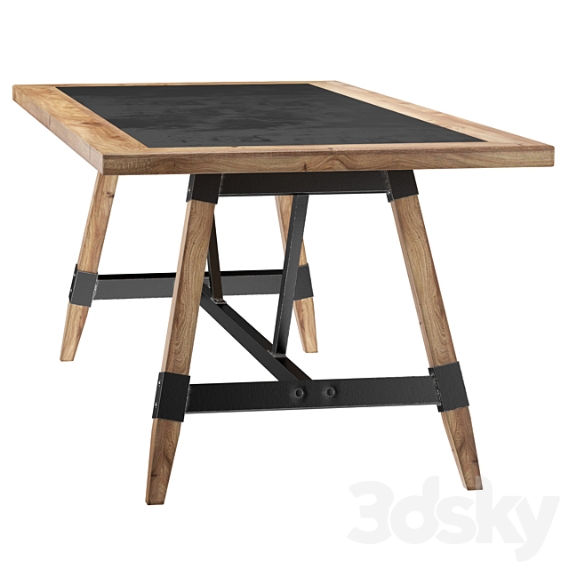 Table College 3DS Max Model - thumbnail 2