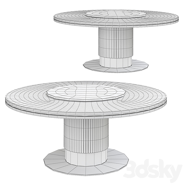 Table CPRN Homood COCOON ROUND DINING TABLE 3DS Max Model - thumbnail 2