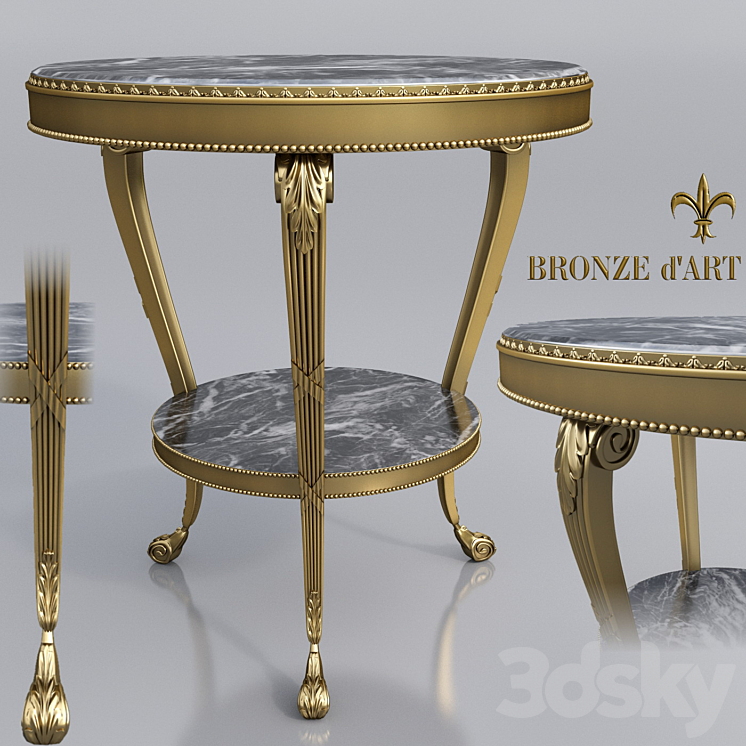 Table Empire from 1143 Bronze d'Art 3DS Max - thumbnail 1