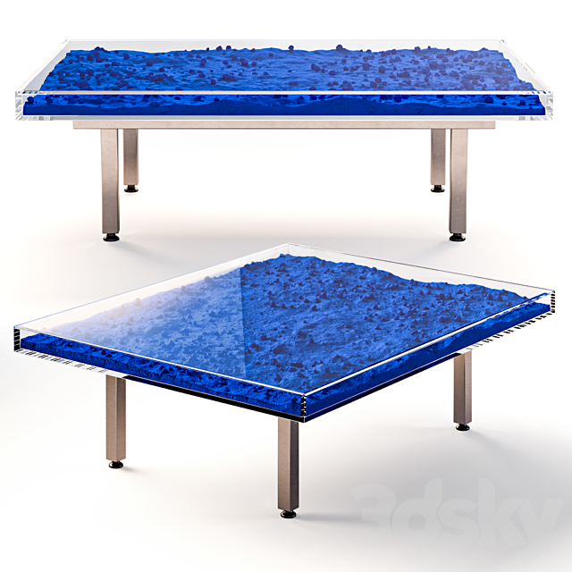 Table Klein Blue by Yves Klein 3DSMax File - thumbnail 1