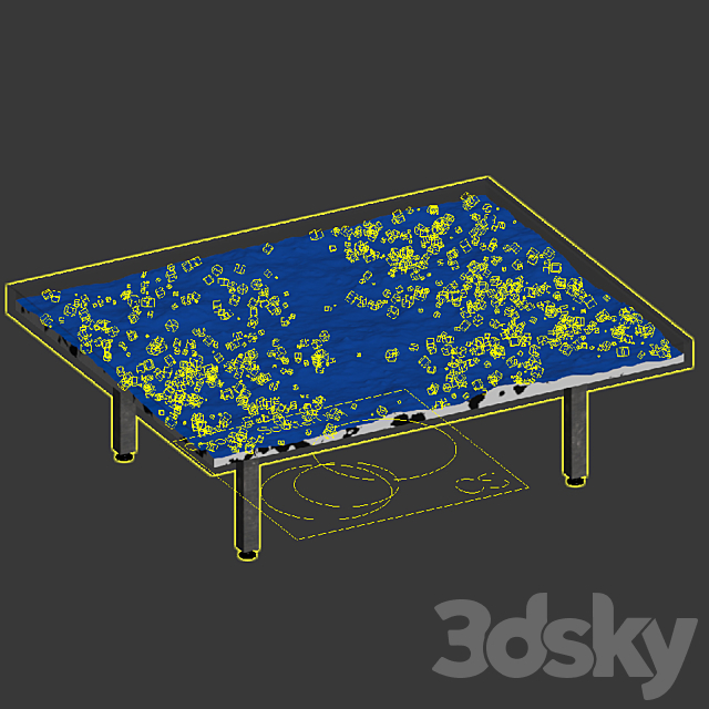 Table Klein Blue by Yves Klein 3DSMax File - thumbnail 5