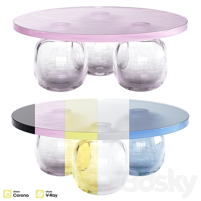 Table Mathieu Lehanneur Happy to be here 3ds Max - thumbnail 1