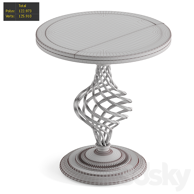 Table mex 33 3DS Max Model - thumbnail 6