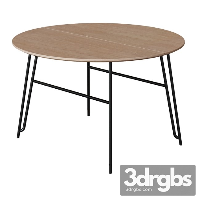 Table novaks 120 (200) x120 black, wood veneer - thumbnail 1