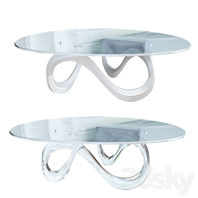 Table Rollins Acrylic Coffee Table 3DSMax File - thumbnail 1