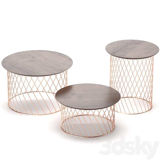 Table set 3DSMax File - thumbnail 1