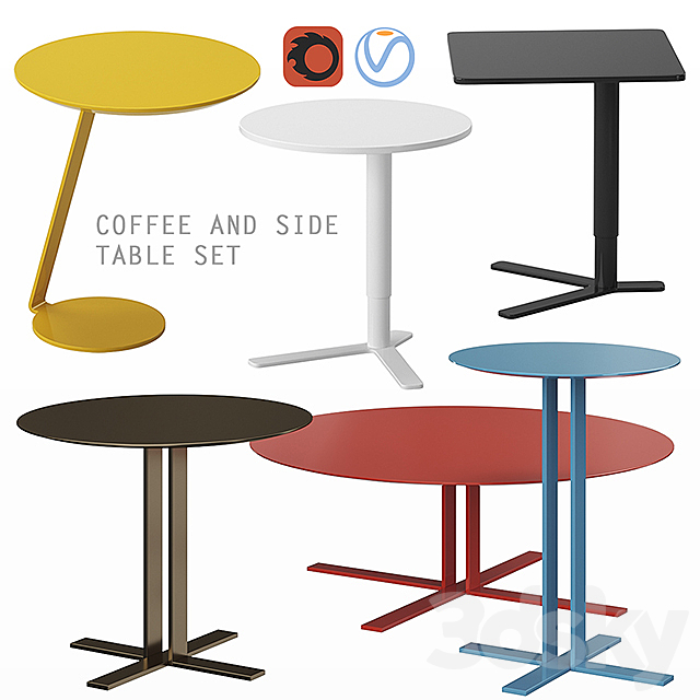 Table set 3DSMax File - thumbnail 1