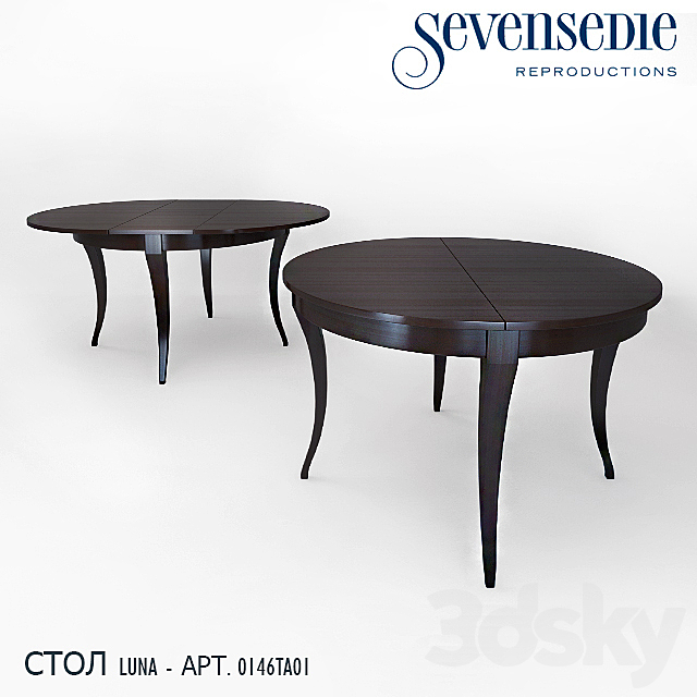 Table Seven sedie Luna 3DSMax File - thumbnail 1