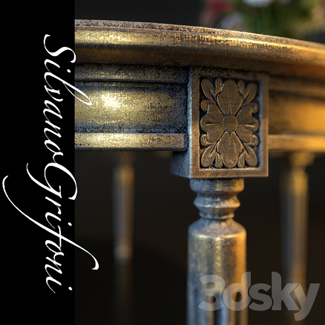 Table Silvano Grifoni 3DS Max Model - thumbnail 2