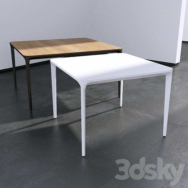 Table Slim square “Sovet” 3DSMax File - thumbnail 1