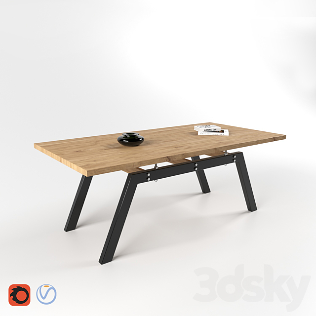 Table Spider 3DS Max Model - thumbnail 2