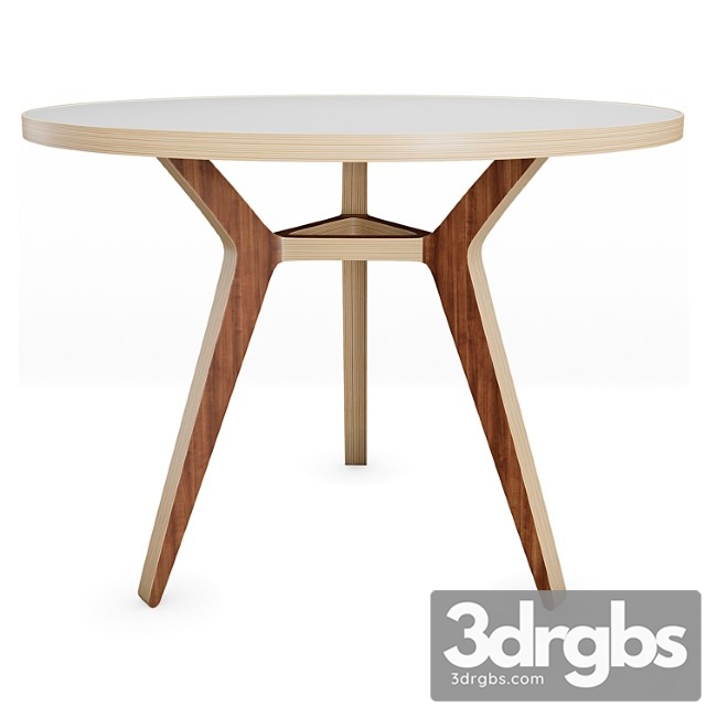 Table taby walnut white 100 unika moblar 2 3dsmax Download - thumbnail 1