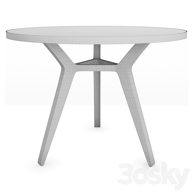 Table Taby walnut white 100 UNIKA MOBLAR 3DSMax File - thumbnail 2