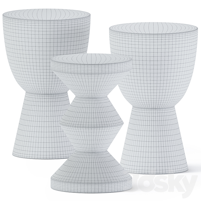 Table Tam Tam and Zig Zag by Pols Potten 3DSMax File - thumbnail 2