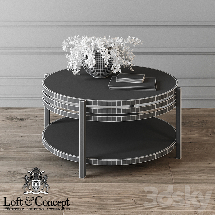 Table ula round coffee table ula001 designed by giannella ventura in 2005 3DS Max - thumbnail 2